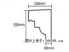 产品分解图型 - 檐口线，型号：SX311-YK-3，规格：230x310mm(3) - 商洛三象EPS建材 sl.sx311.cc